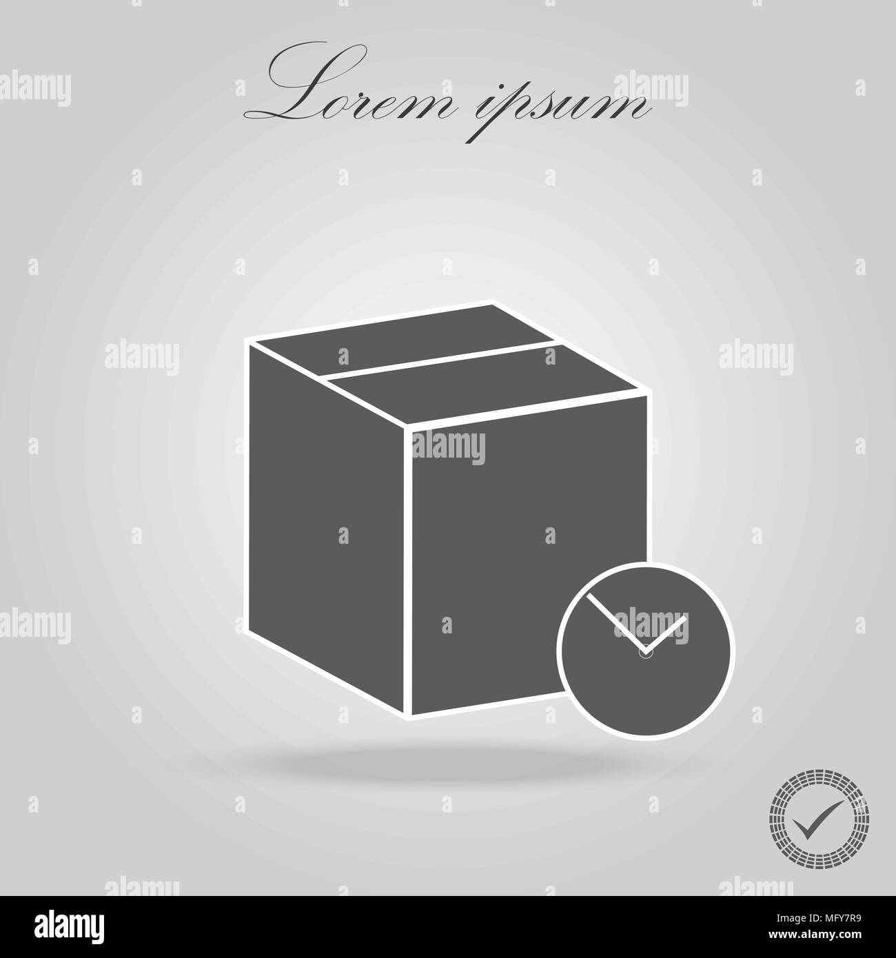 Fast Delivery Service line flat vector icon for mobile application ...