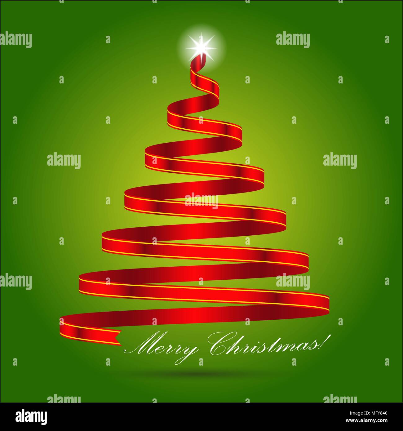 Sfondo Per Tenda Rossa Di Natale - Scena Con Albero Scintillante E