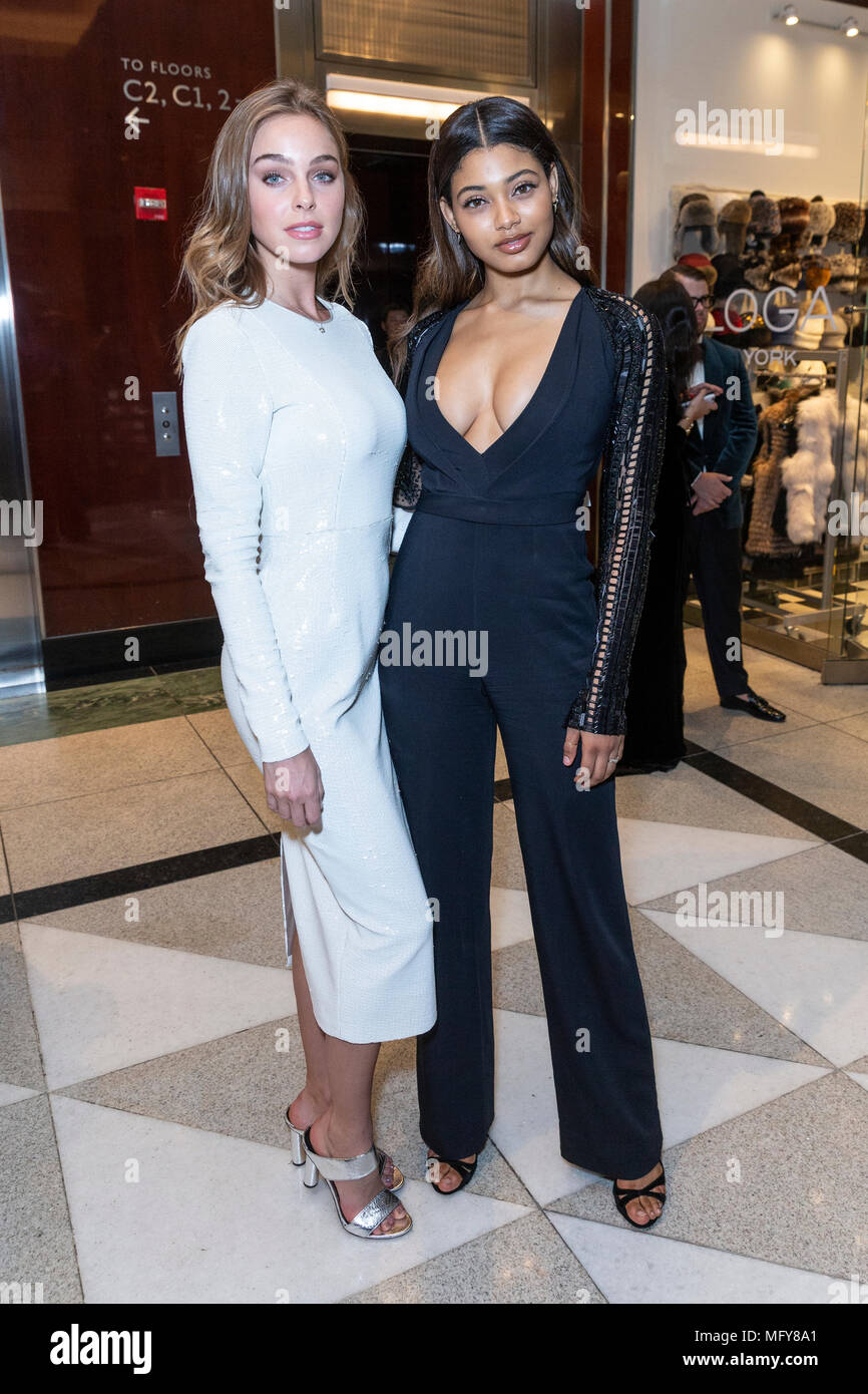 New York, NY - April 25, 2018: Elizabeth Turner and Danielle Herrington