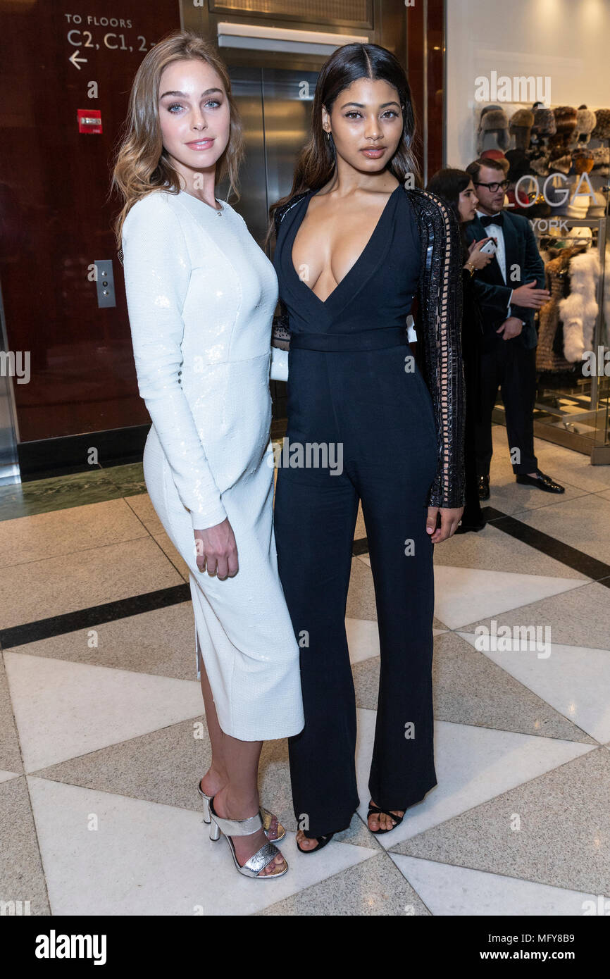 New York, NY - April 25, 2018: Elizabeth Turner and Danielle Herrington