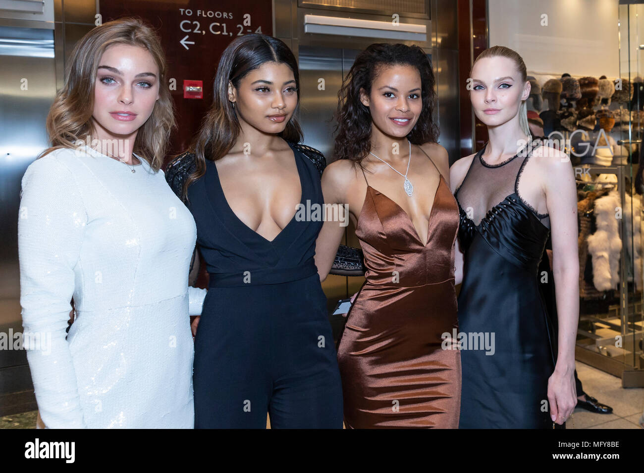 New York, NY - April 25, 2018: Elizabeth Turner, Danielle Herrington and  two friends attend Brooks Brothers Bicentennial Celebration at Jazz At  Lincoln Center Stock Photo - Alamy