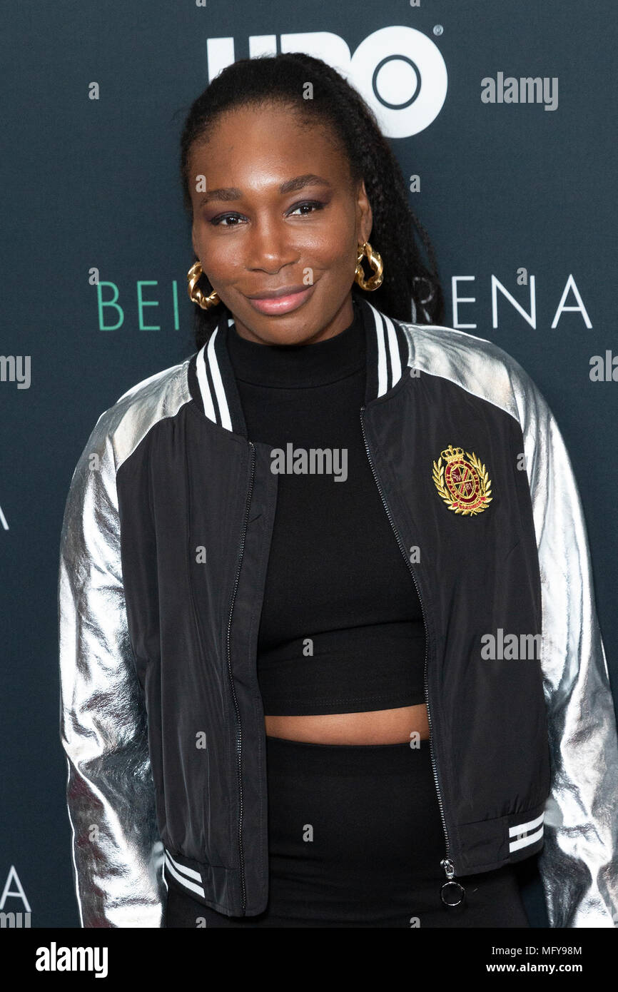 New York, United States. 25th Apr, 2018. Venus Williams attends