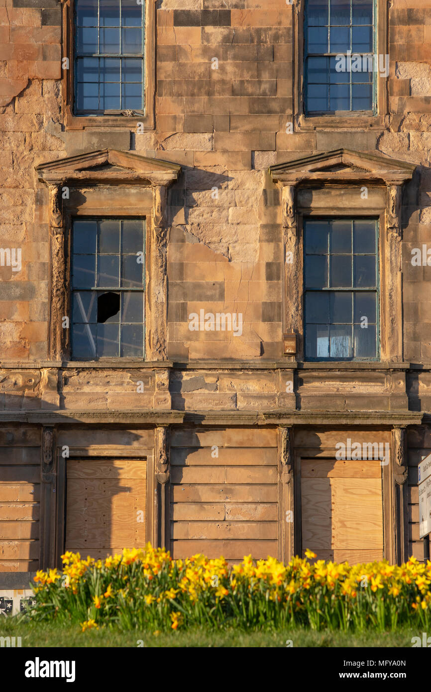 Derelict building, Clyde Street, Glasgow Stock Photo