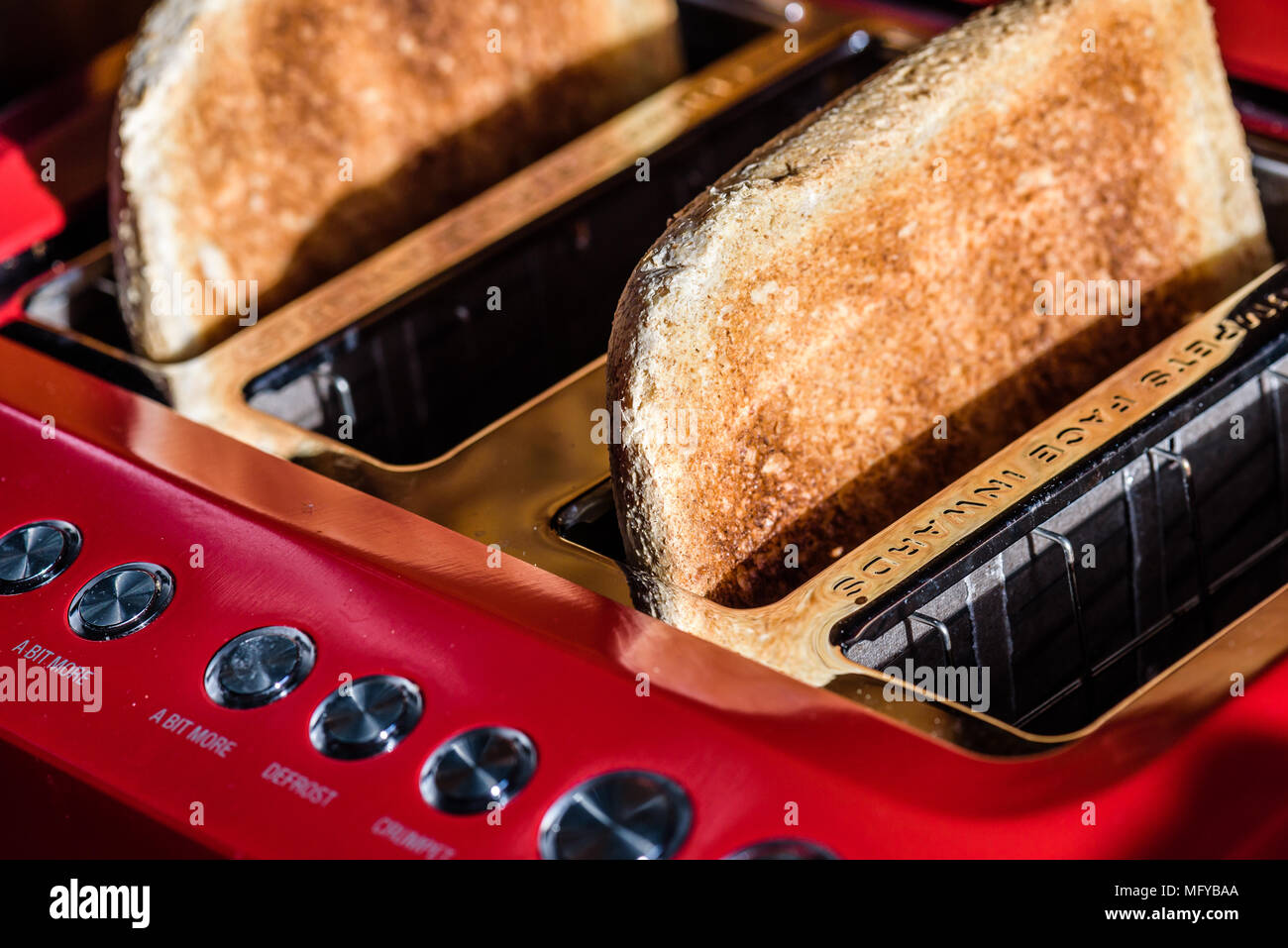 Toast in Toaster Stock Photo Alamy