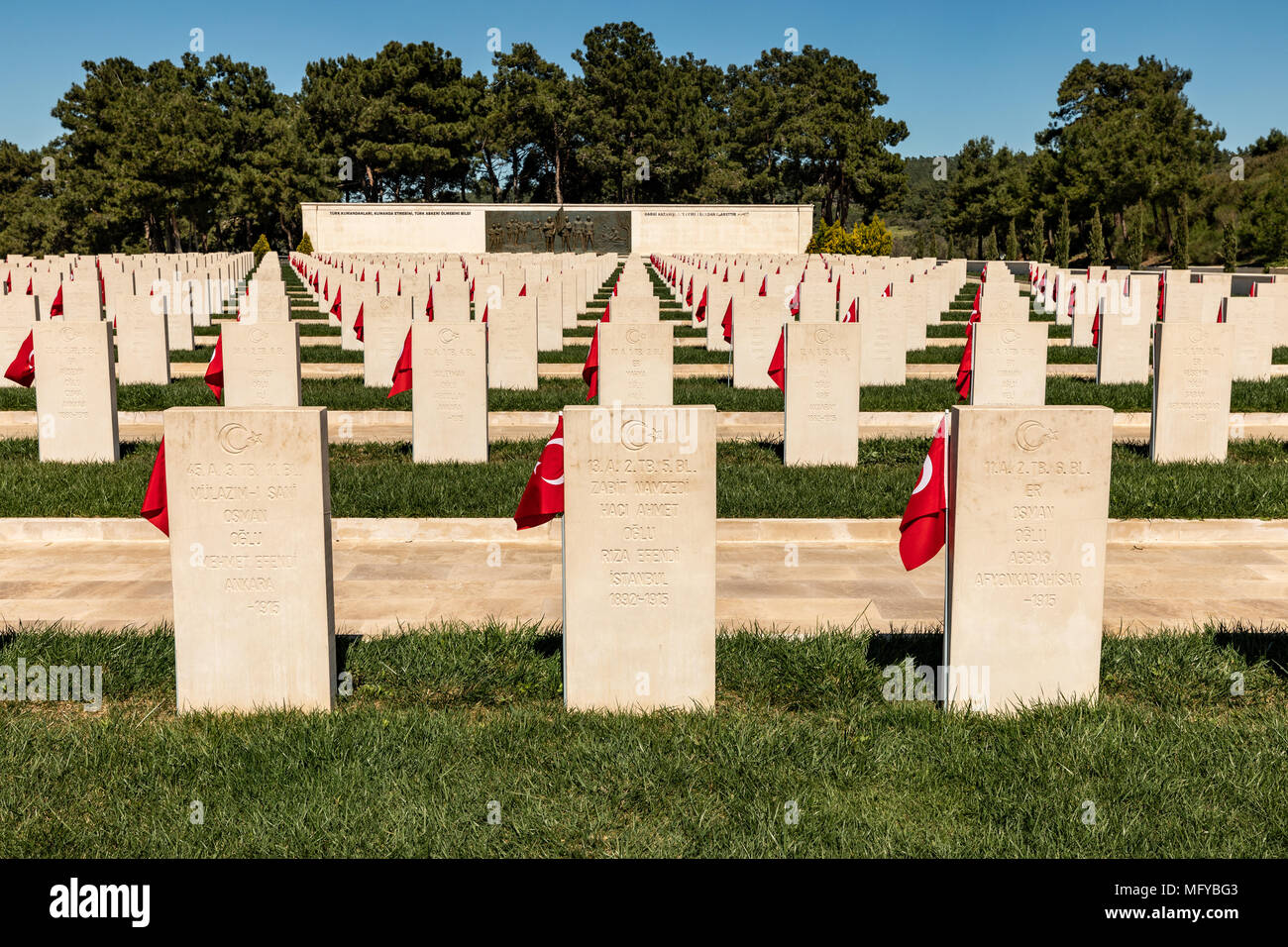 WW1 Turkish memorial, Alcitepe, Gallipoli, Turkey Stock Photo