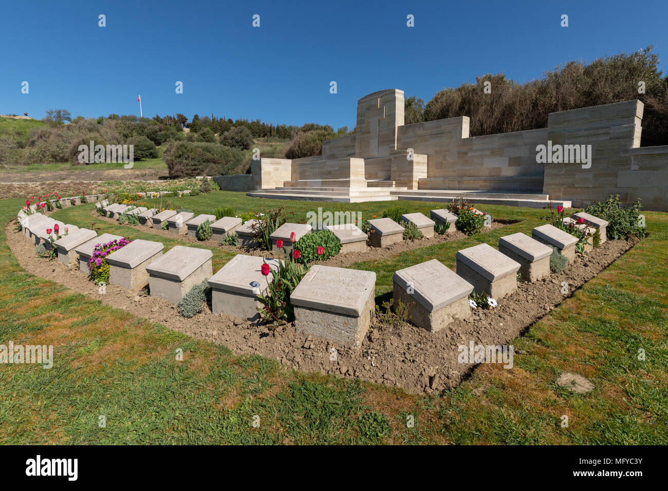 V Beach graves at Sedd el Bahr Stock Photo