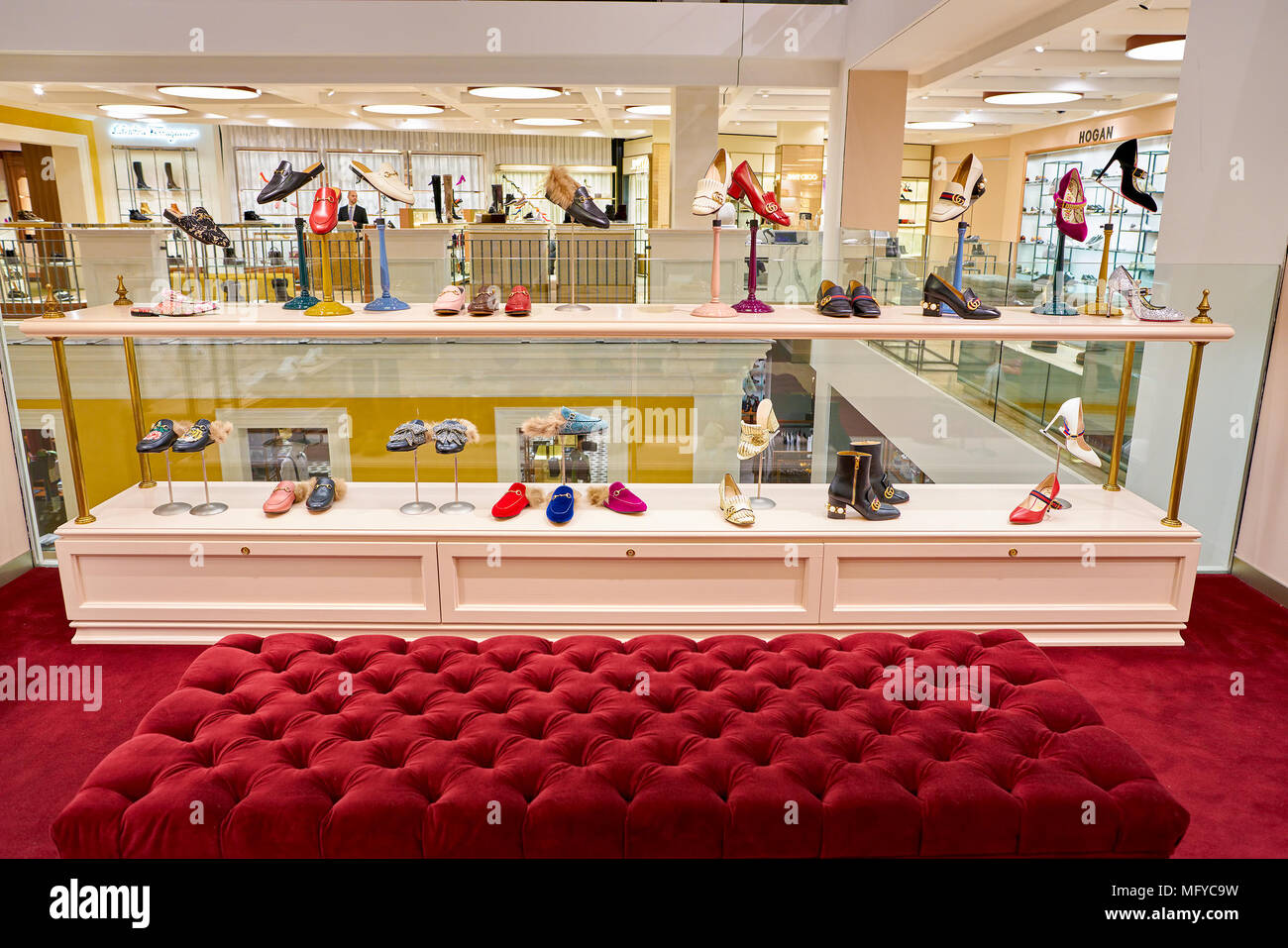 ROME, ITALY - CIRCA NOVEMBER, 2017: Gucci shoes on display at a second flagship  store of Rinascente in Rome Stock Photo - Alamy