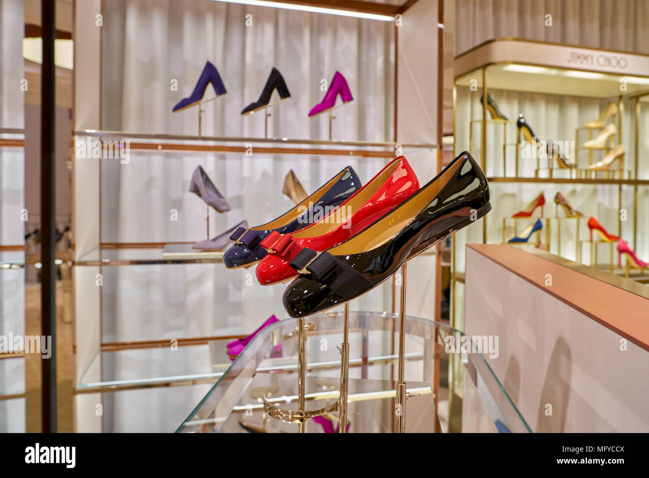 ROME, ITALY - CIRCA NOVEMBER, 2017: Salvatore Ferragamo shoes on display at  a second flagship store of Rinascente in Rome Stock Photo - Alamy