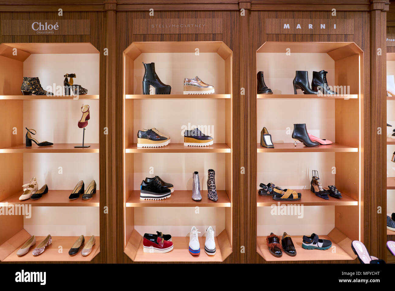 ROME, ITALY - CIRCA NOVEMBER, 2017: women's shoes on display at a second  flagship store of Rinascente in Rome Stock Photo - Alamy