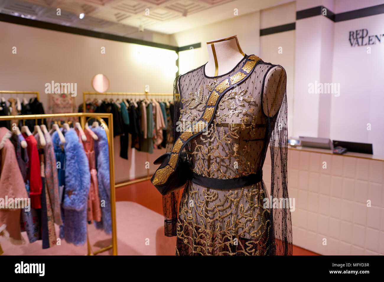 ROME, ITALY - CIRCA NOVEMBER, 2017: Red Valentino clothing on display at a  second flagship store of Rinascente in Rome Stock Photo - Alamy