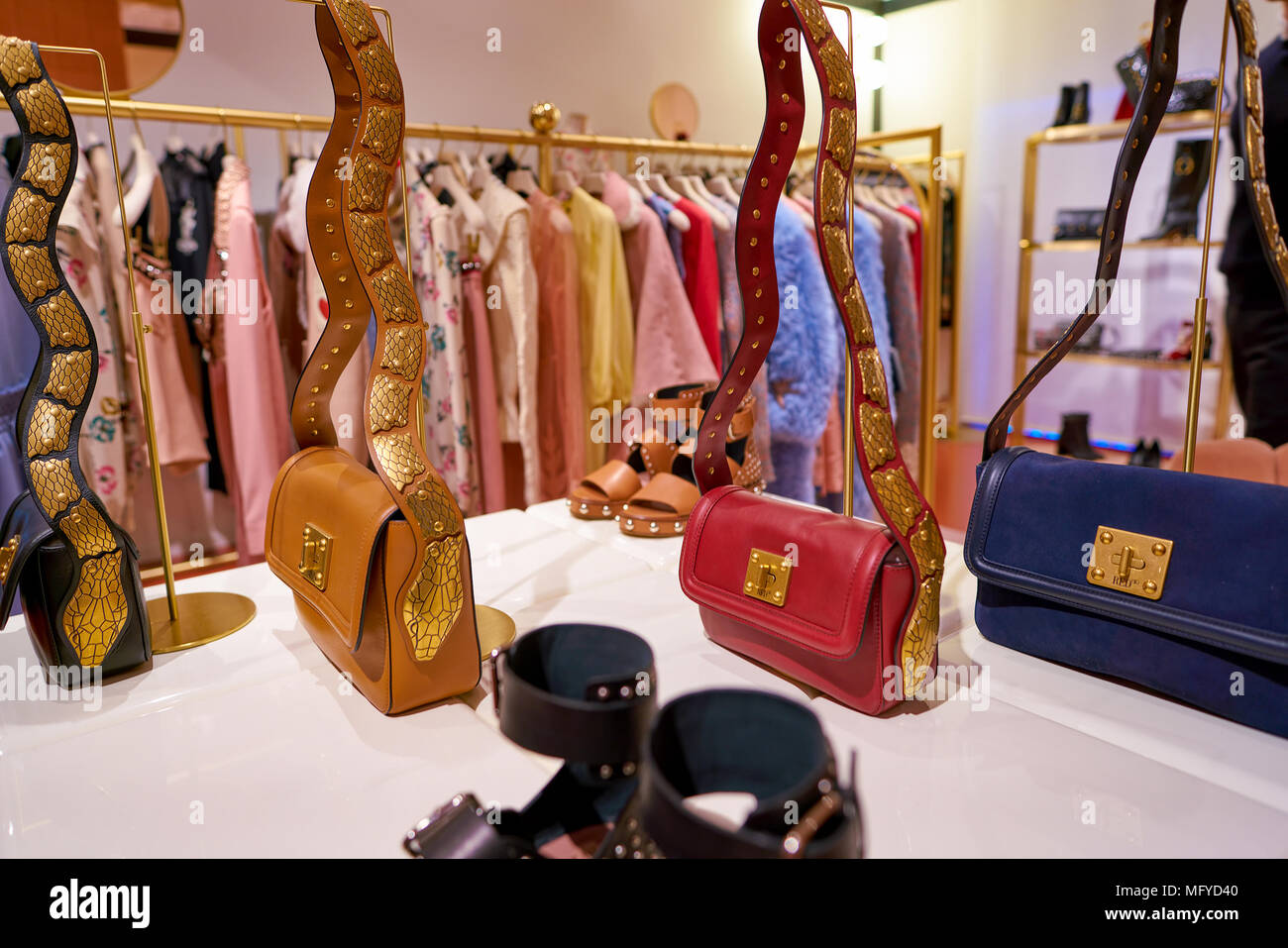 ROME, ITALY - CIRCA NOVEMBER, 2017: Red Valentino products on display at a  second flagship store of Rinascente in Rome Stock Photo - Alamy