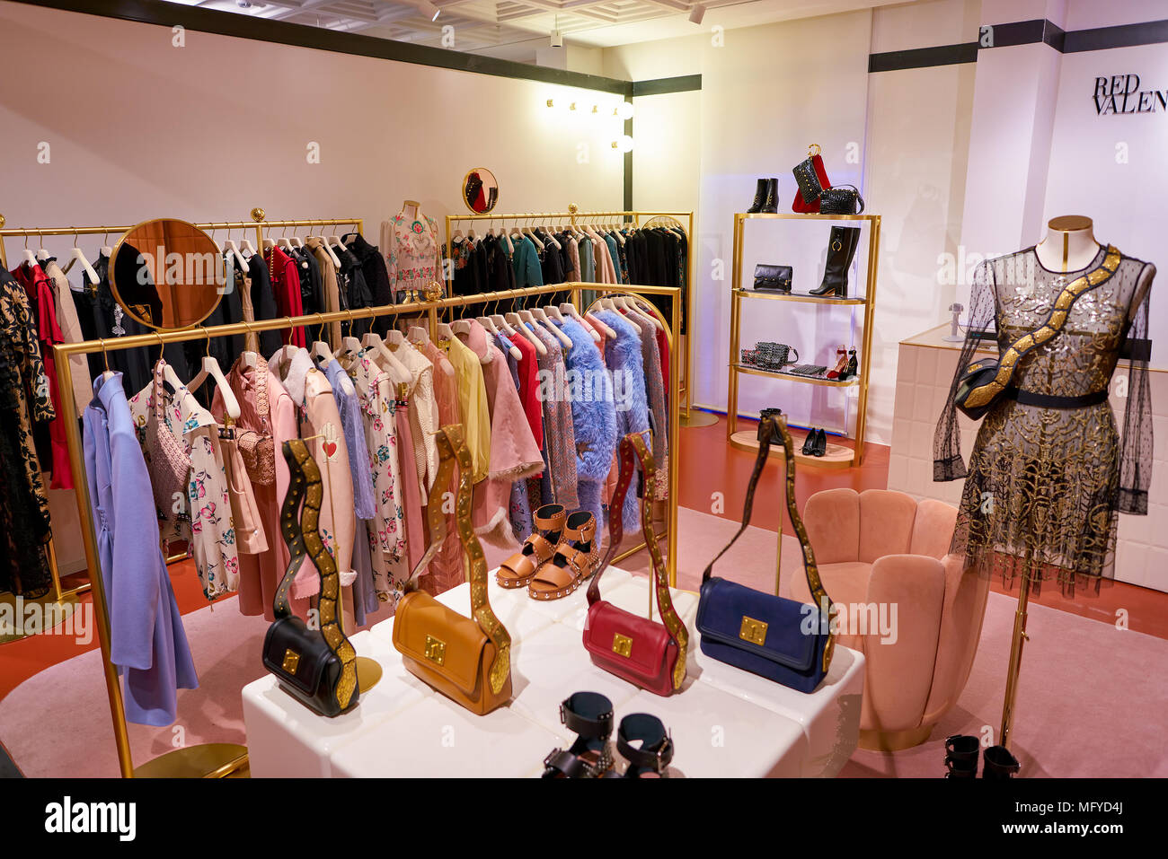 Red valentino fashion shop in hi-res stock photography and images - Alamy