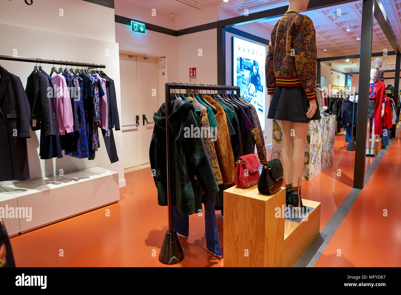 ROME, ITALY CIRCA NOVEMBER, 2017 women's clothing on display at a
