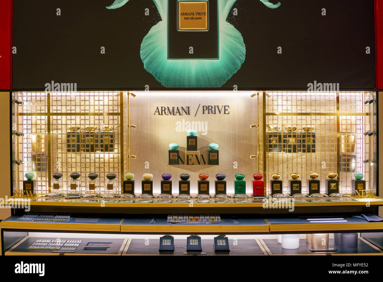 ROME, ITALY CIRCA NOVEMBER, 2017 bottles of Armani / Prive fragrance