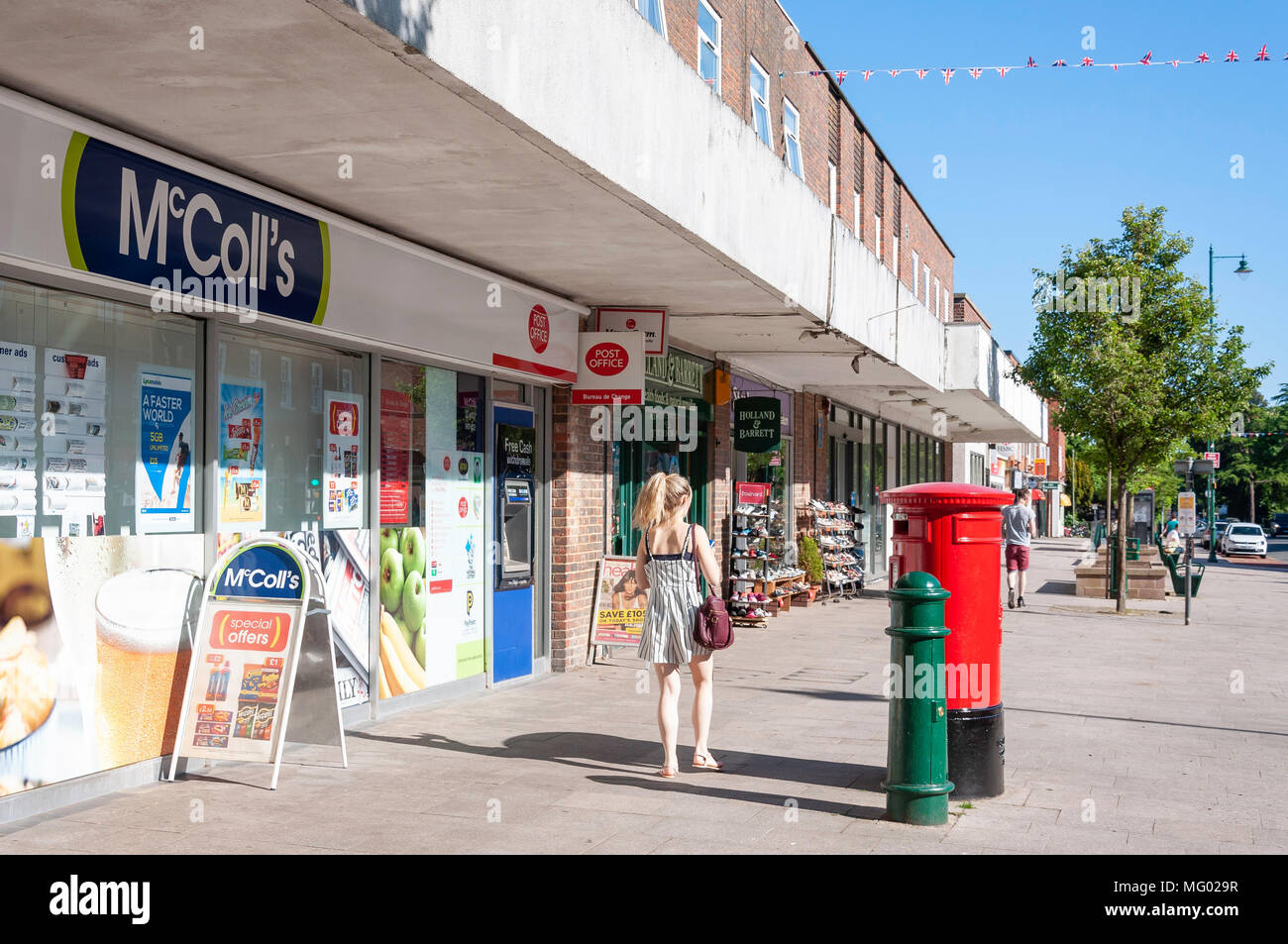 Shops on Station Road, New Milton, Hampshire, England, United Kingdom