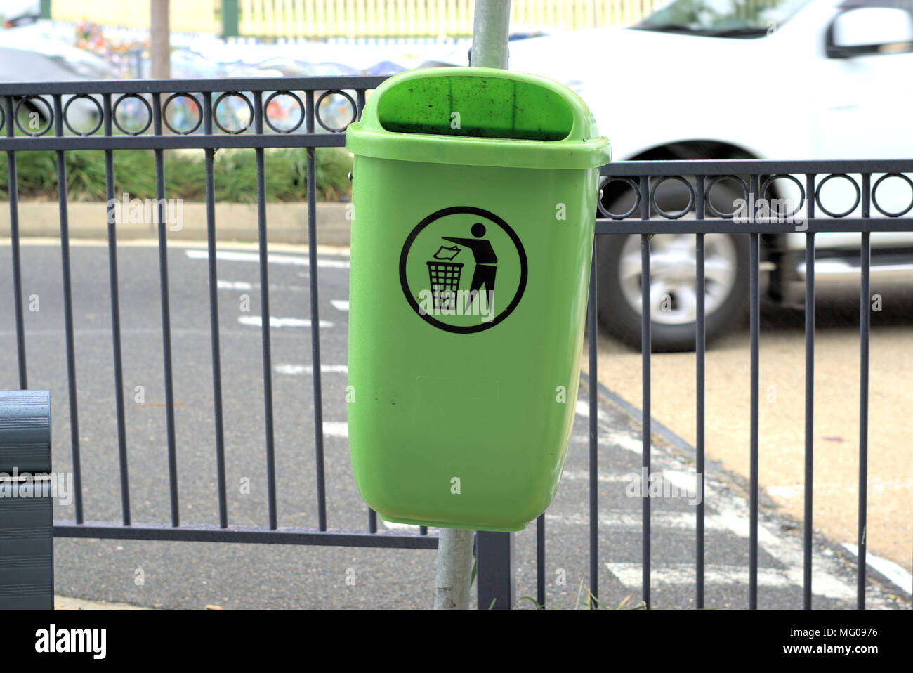 Garbage bin outdoors in Australia Stock Photo Alamy