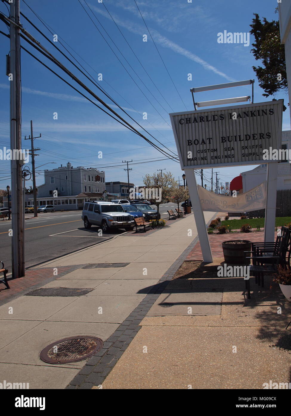 Street scenes in Lavallette,New Jersey along the NJ Shore Stock Photo