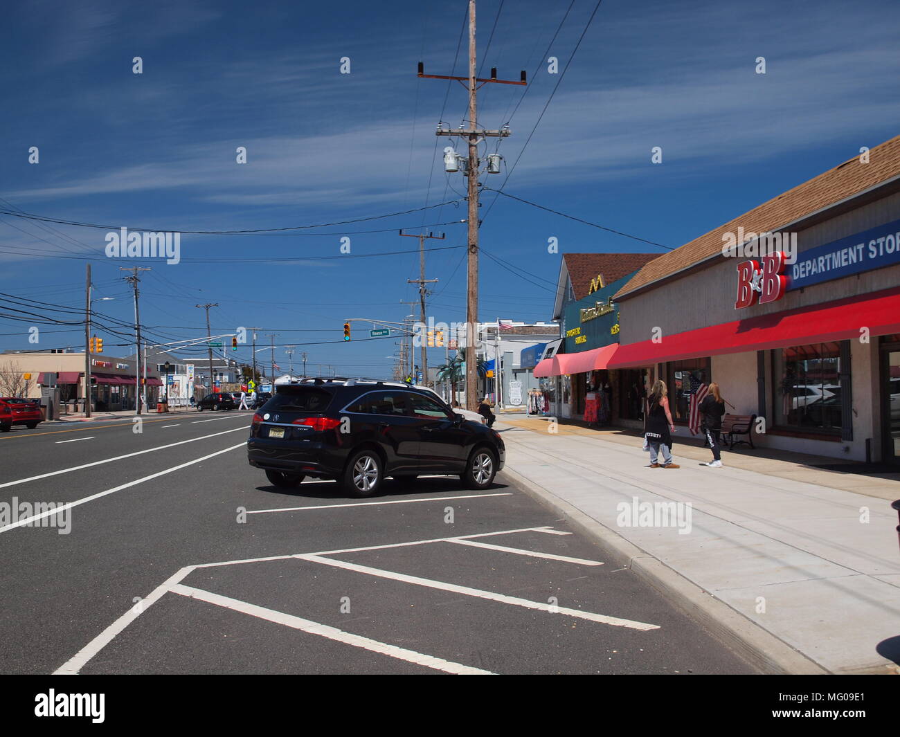 Street scenes in Lavallette,New Jersey along the NJ Shore Stock Photo