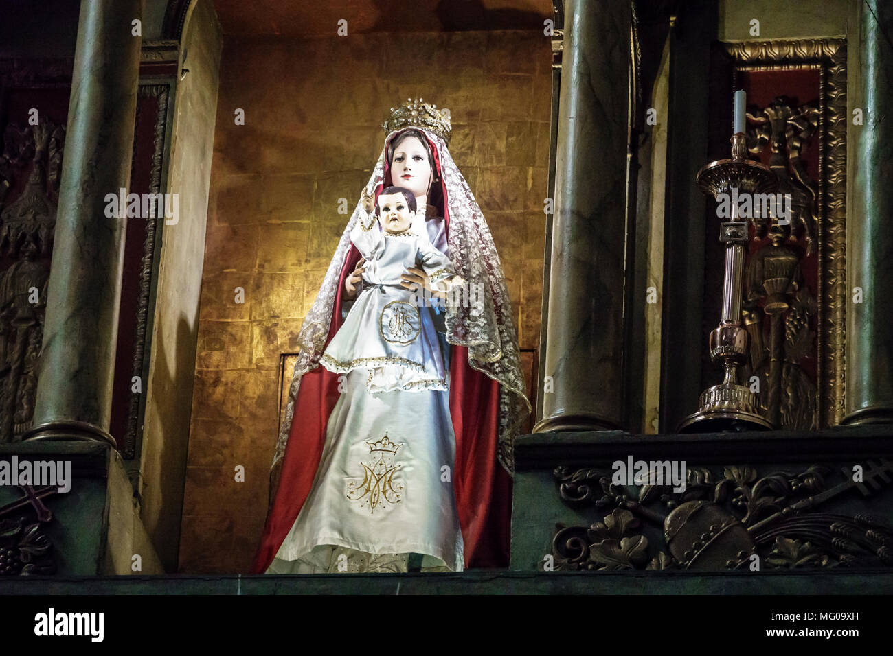 Mexico City,Mexican,Hispanic,historic Center Centre,Calle Bolivar,Rectoria Nuestra Senora de Lourdes,Rectory of Our Lady of Lourdes,Catholic church,in Stock Photo