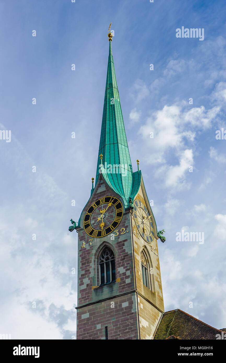 Clock tower, Zurich Switzeland Stock Photo - Alamy