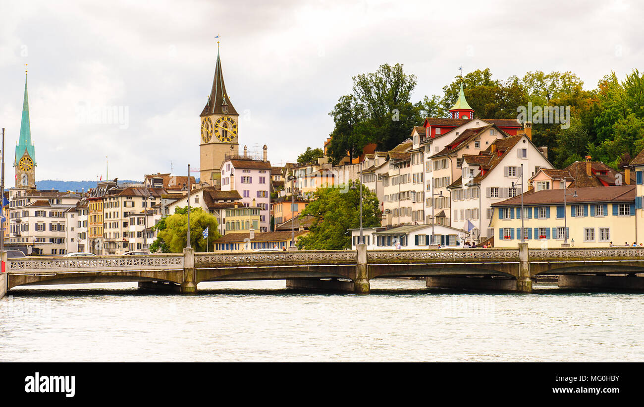 Limmat river sunrise in zurich hi-res stock photography and images - Alamy