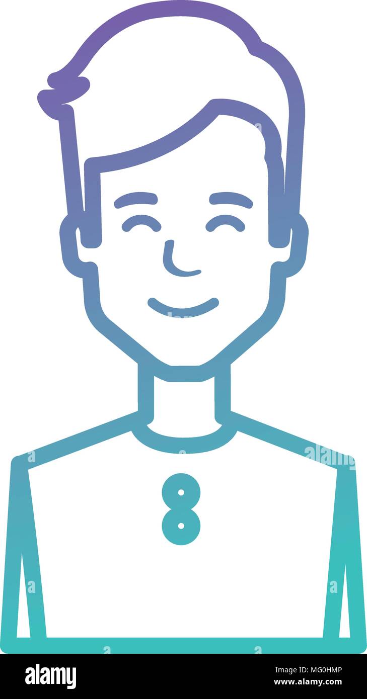 young man avatar character vector illustration design Stock Vector ...