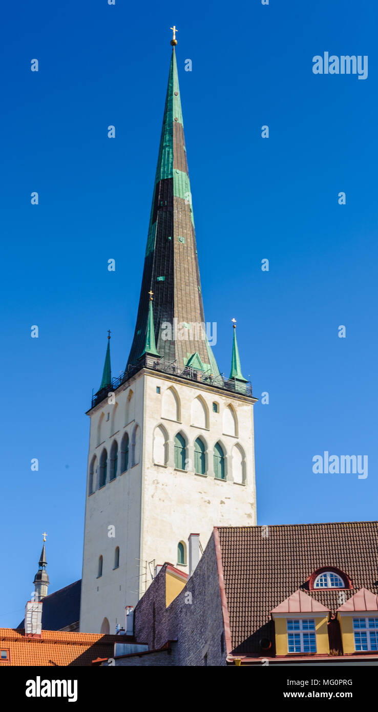 St. Olaf’s Church or St. Olav's Church, Tallinn, Estonia, built in the ...