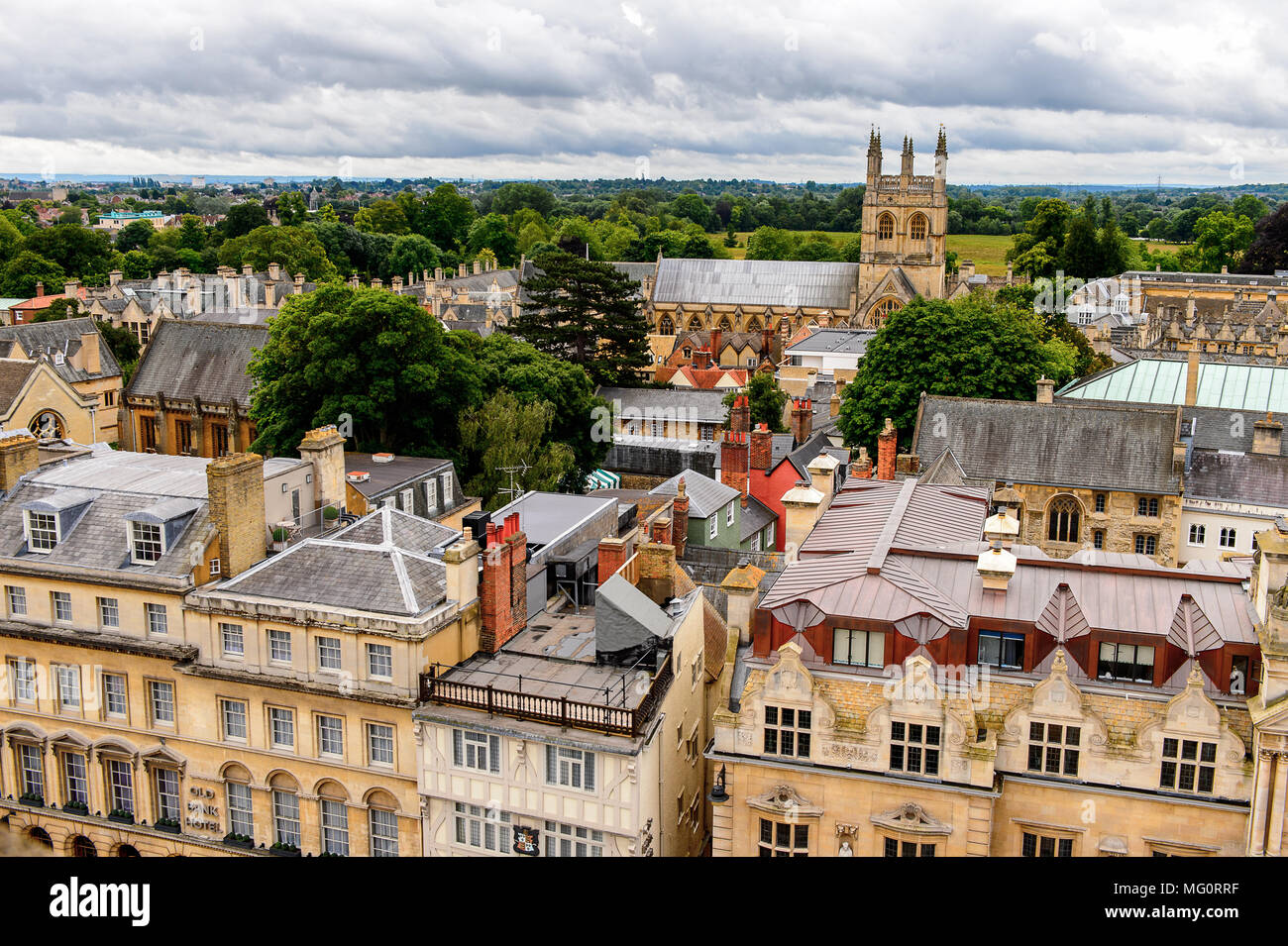 Merton college aerial hi-res stock photography and images - Alamy