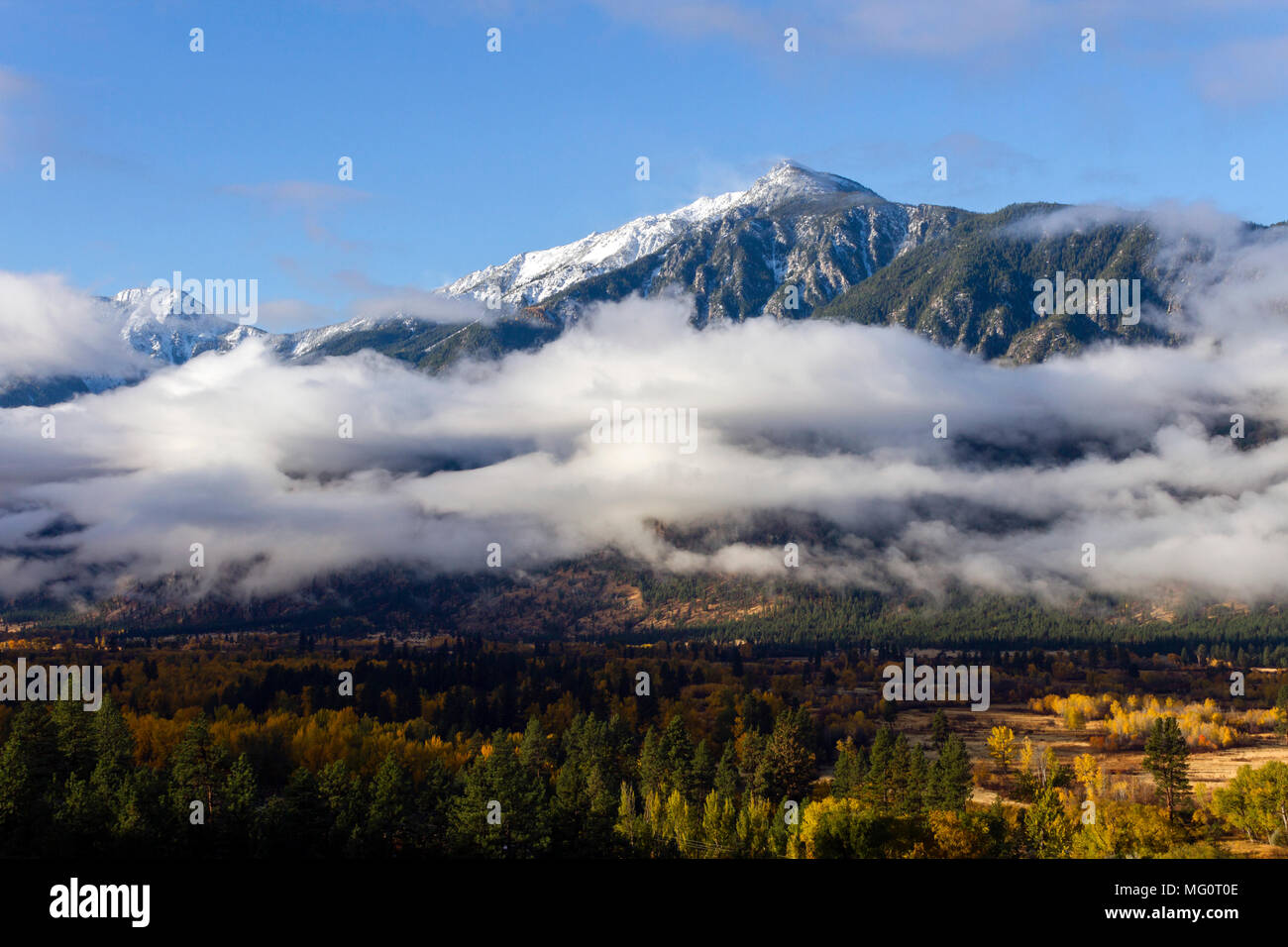 Autumn landscape of fall colors in the Similkameen Valley near Cawston, British Columbia, Canada