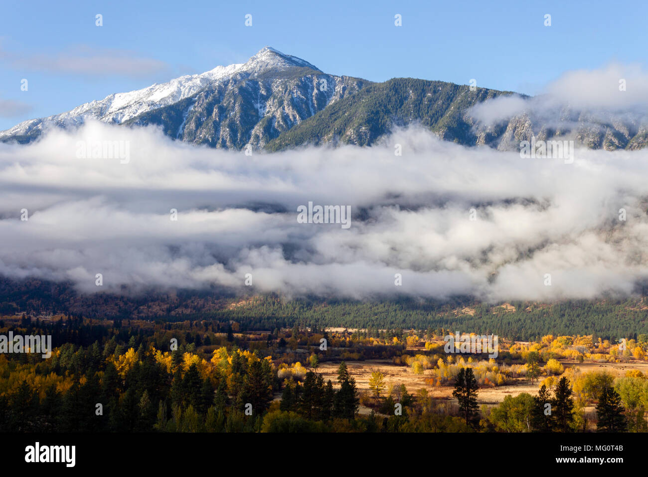 Autumn landscape of fall colors in the Similkameen Valley near Cawston, British Columbia, Canada