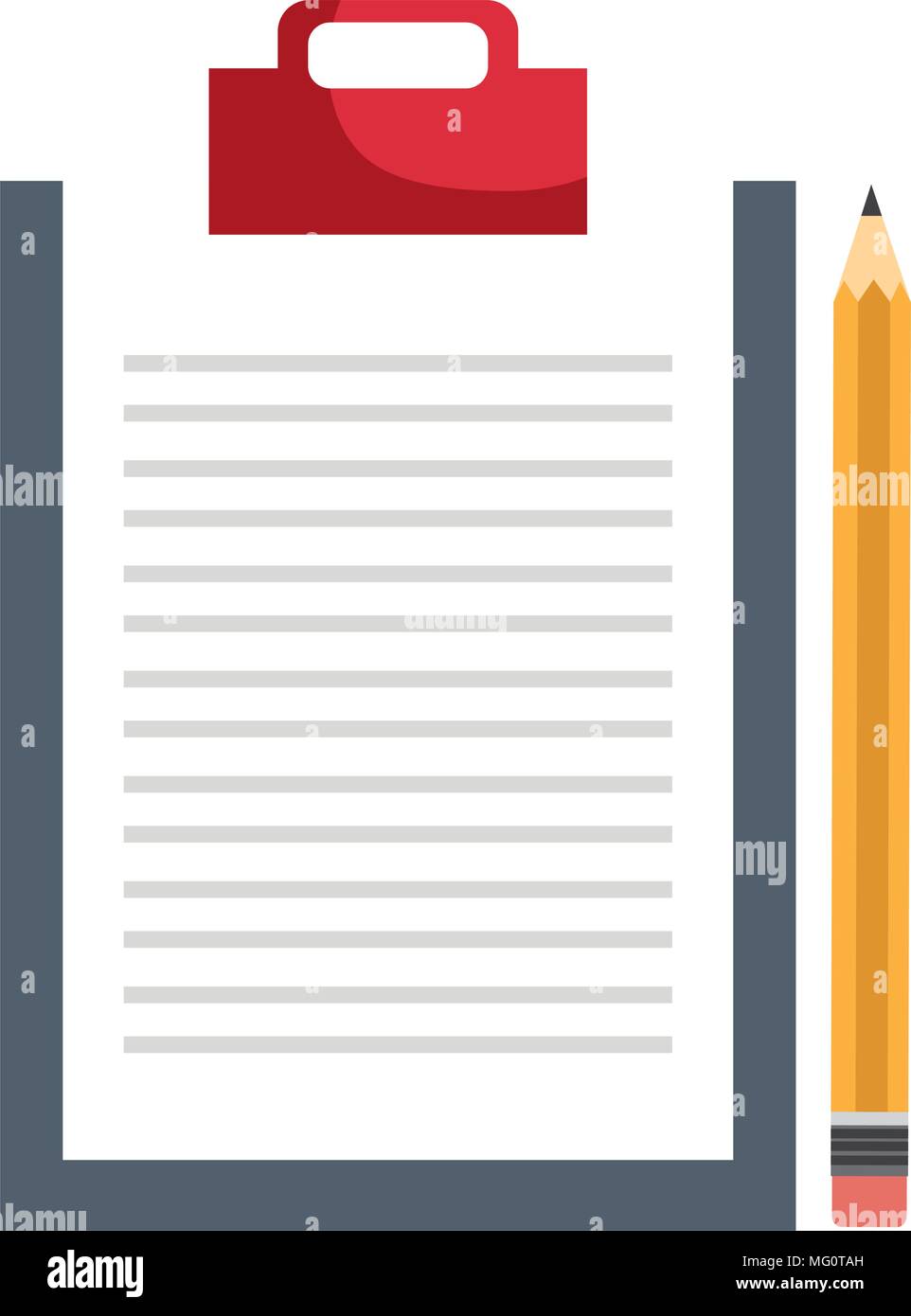 clipboard checklist with pencil vector illustration design Stock Vector ...