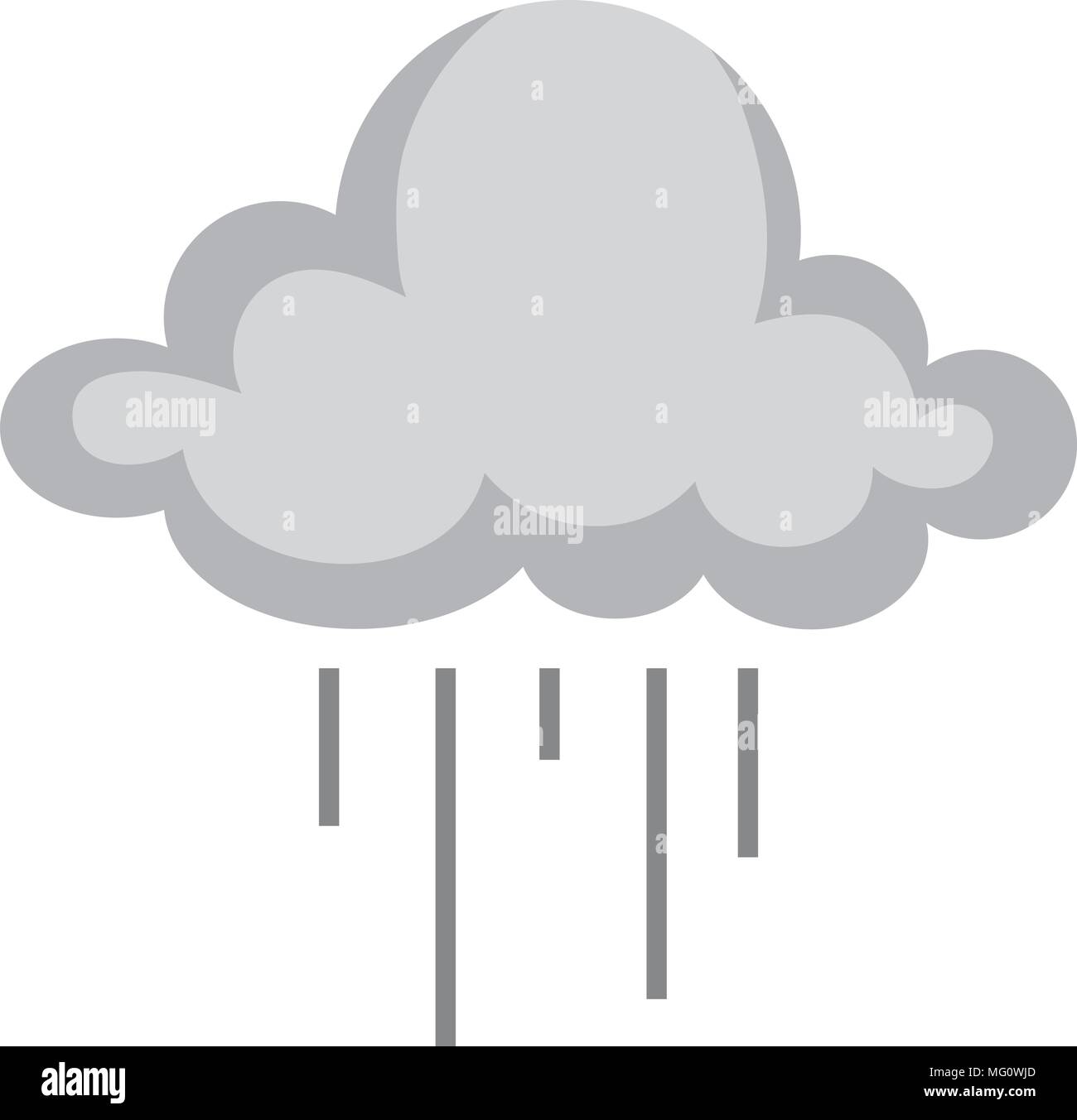 cloud sky with rain drops vector illustration design Stock Vector Image ...