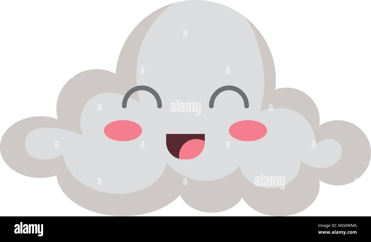 cloud sky kawaii character vector illustration design Stock Vector ...