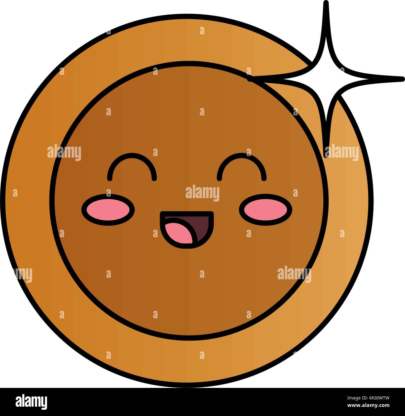 coin money kawaii character vector illustration design Stock Vector ...