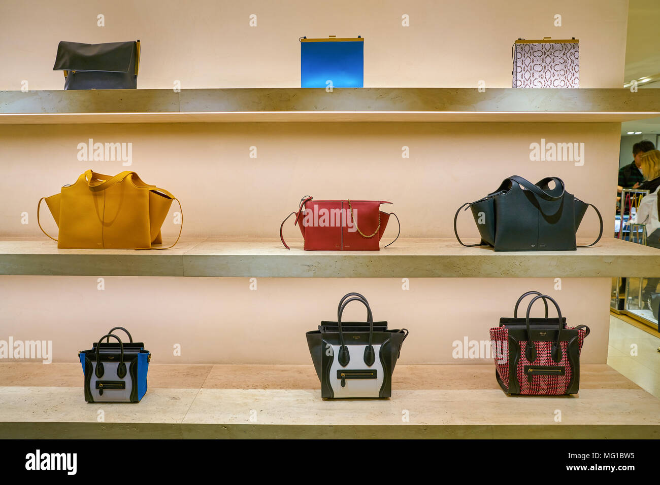 MILAN, ITALY - CIRCA NOVEMBER, 2017: Celine bags on display at Rinascente.  Rinascente is a collection of high-end stores Stock Photo - Alamy