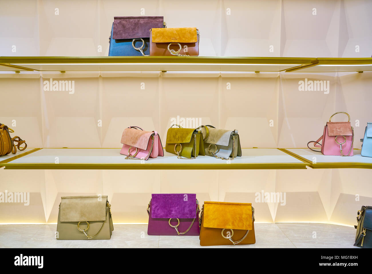 MILAN, ITALY - CIRCA NOVEMBER, 2017: Chloe bags on display at Rinascente.  Rinascente is a collection of high-end stores Stock Photo - Alamy