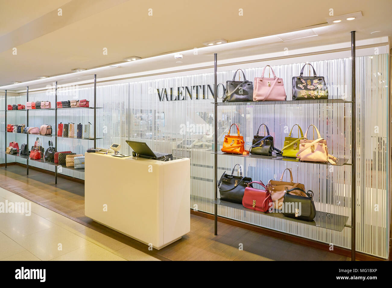 MILAN, ITALY - CIRCA NOVEMBER, 2017: Valentino bags on at Rinascente. Rinascente is a collection of high-end stores Stock Photo - Alamy