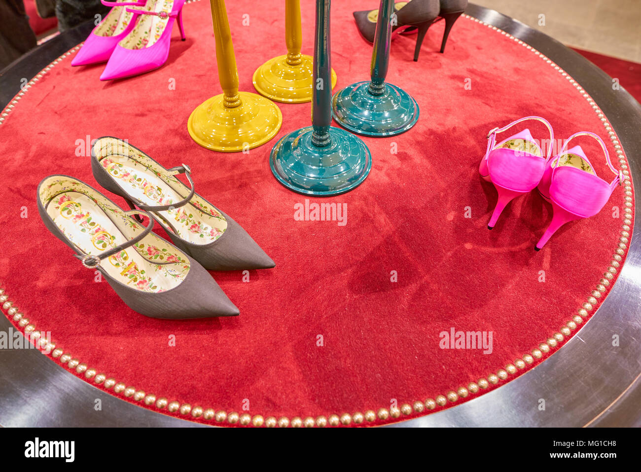 ROME, ITALY - CIRCA NOVEMBER, 2017: Bags On Display At A Gucci Store In  Fiumicino International Airport. Stock Photo, Picture and Royalty Free  Image. Image 120105033.