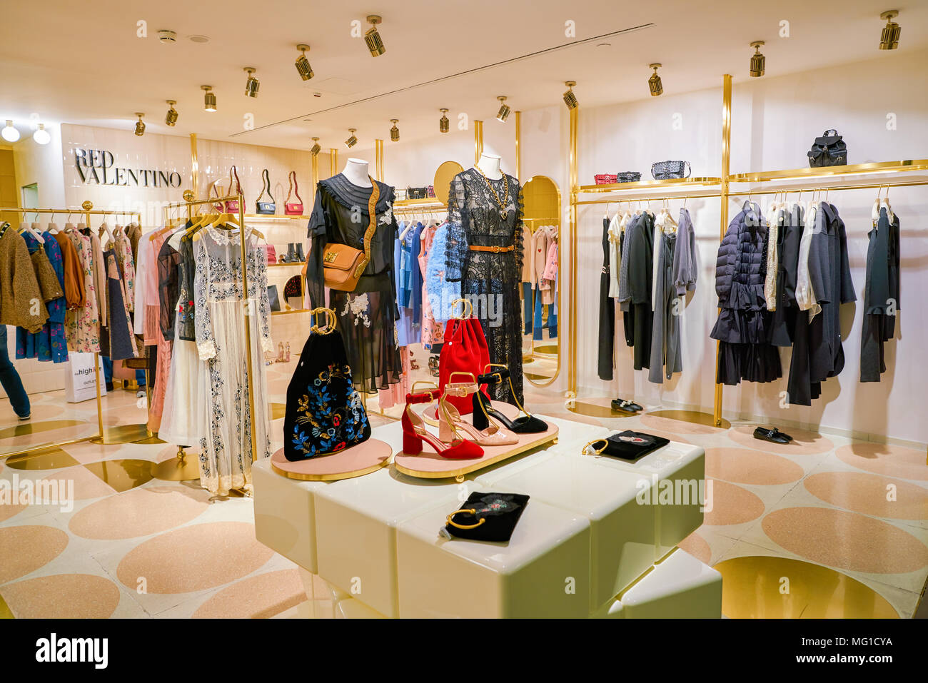 dække over Kammerat matron MILAN, ITALY - CIRCA NOVEMBER, 2017: various of Red Valentino clothes on  display at Rinascente. Rinascente is a collection of high-end stores Stock  Photo - Alamy