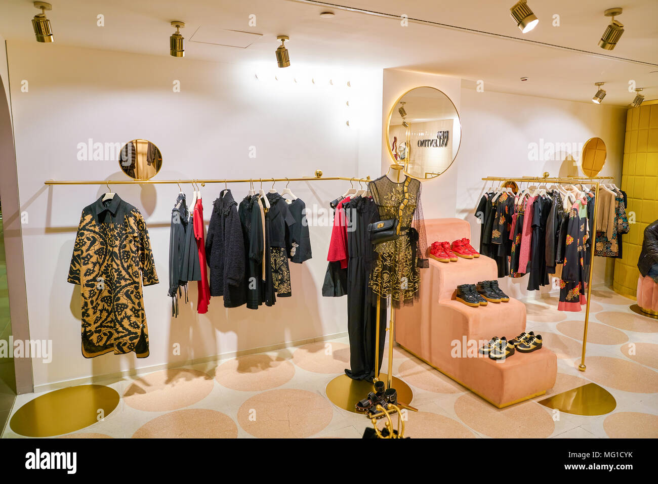 Siesta industri Ekspression MILAN, ITALY - CIRCA NOVEMBER, 2017: various of Red Valentino clothes on  display at Rinascente. Rinascente is a collection of high-end stores Stock  Photo - Alamy