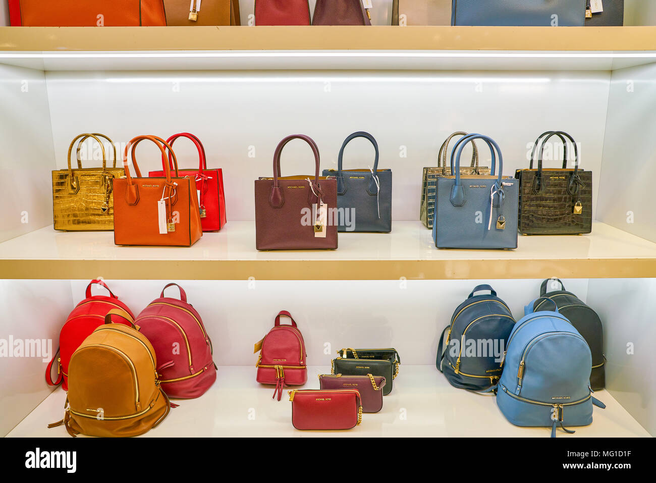 MILAN, ITALY - CIRCA NOVEMBER, 2017: Michael Kors bags on display at  Rinascente. Rinascente is a collection of high-end stores Stock Photo -  Alamy