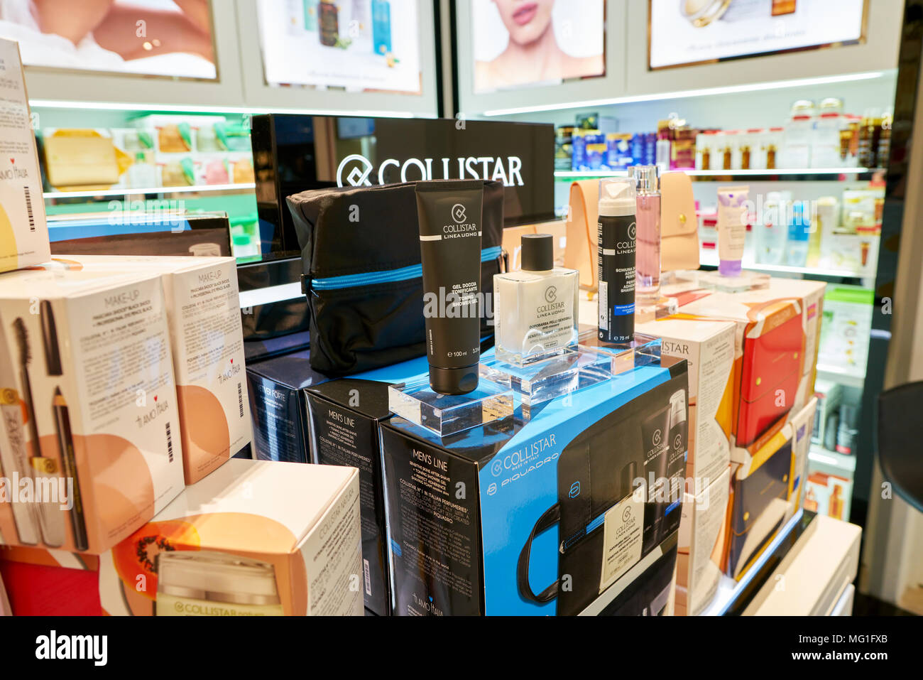 ROME, ITALY - CIRCA NOVEMBER, 2017: Collistar beauty products sit on  display at a second flagship store of Rinascente in Rome Stock Photo - Alamy