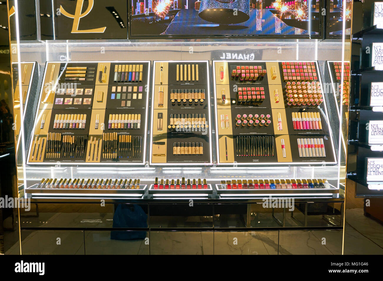 ROME, ITALY - CIRCA NOVEMBER, 2017: Yves Saint Laurent cosmetics sit on  display at a second flagship store of Rinascente in Rome Stock Photo - Alamy