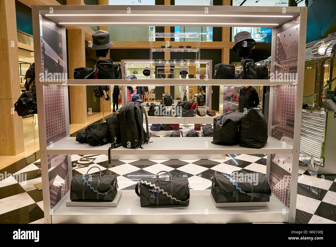 ROME, ITALY - CIRCA NOVEMBER, 2017: Prada products on display at a second  flagship store of Rinascente in Rome Stock Photo - Alamy