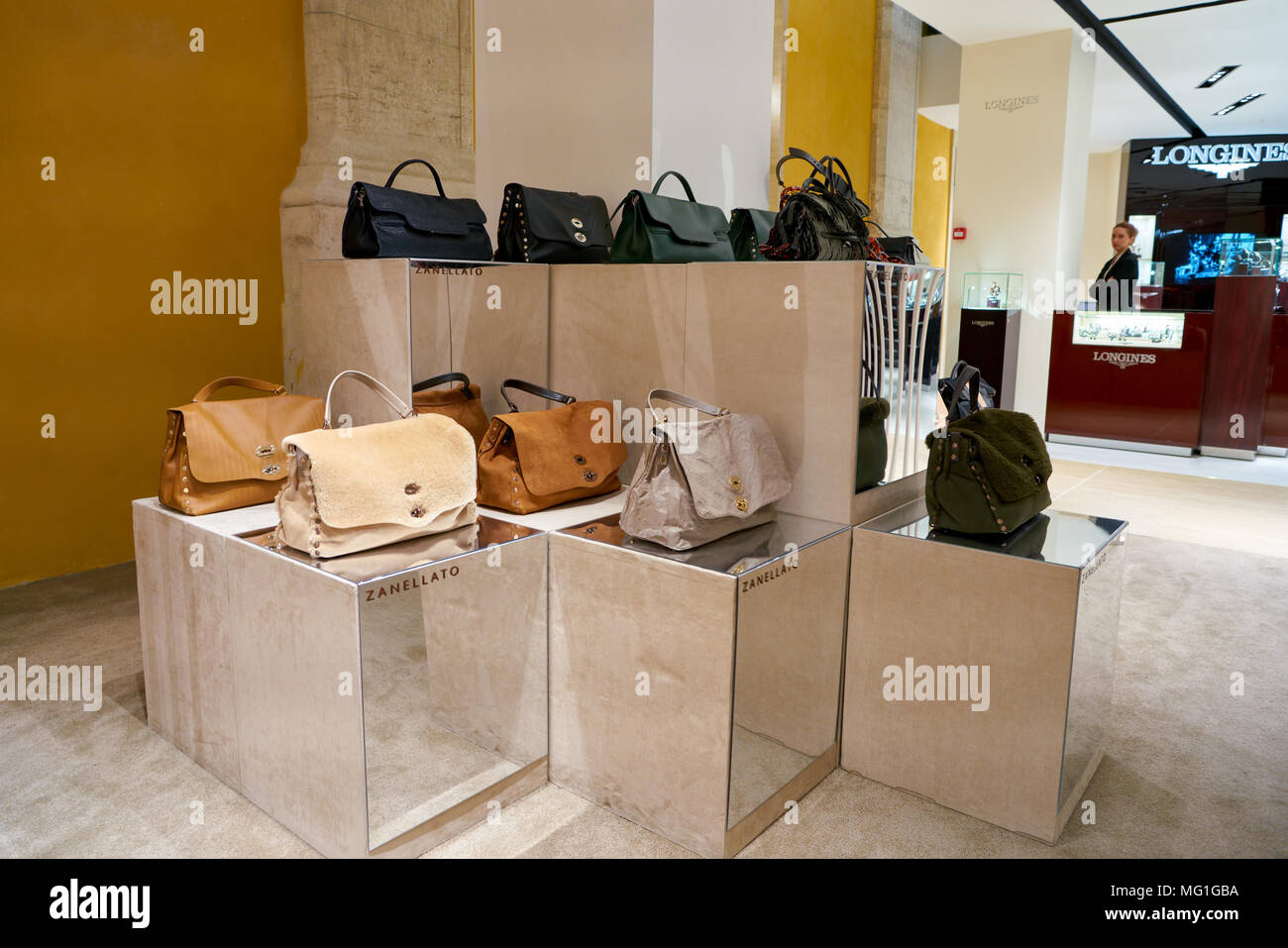 ROME, ITALY - CIRCA NOVEMBER, 2017: Zanellato bags on display at a second  flagship store of Rinascente in Rome Stock Photo - Alamy