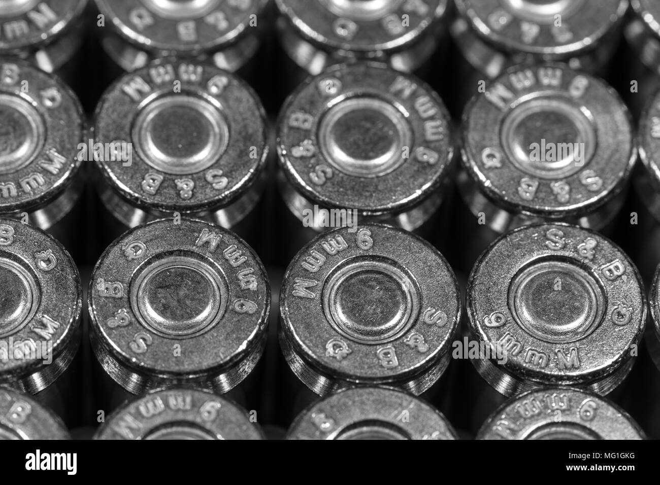 9mm Makarov Ammo Stock Photo