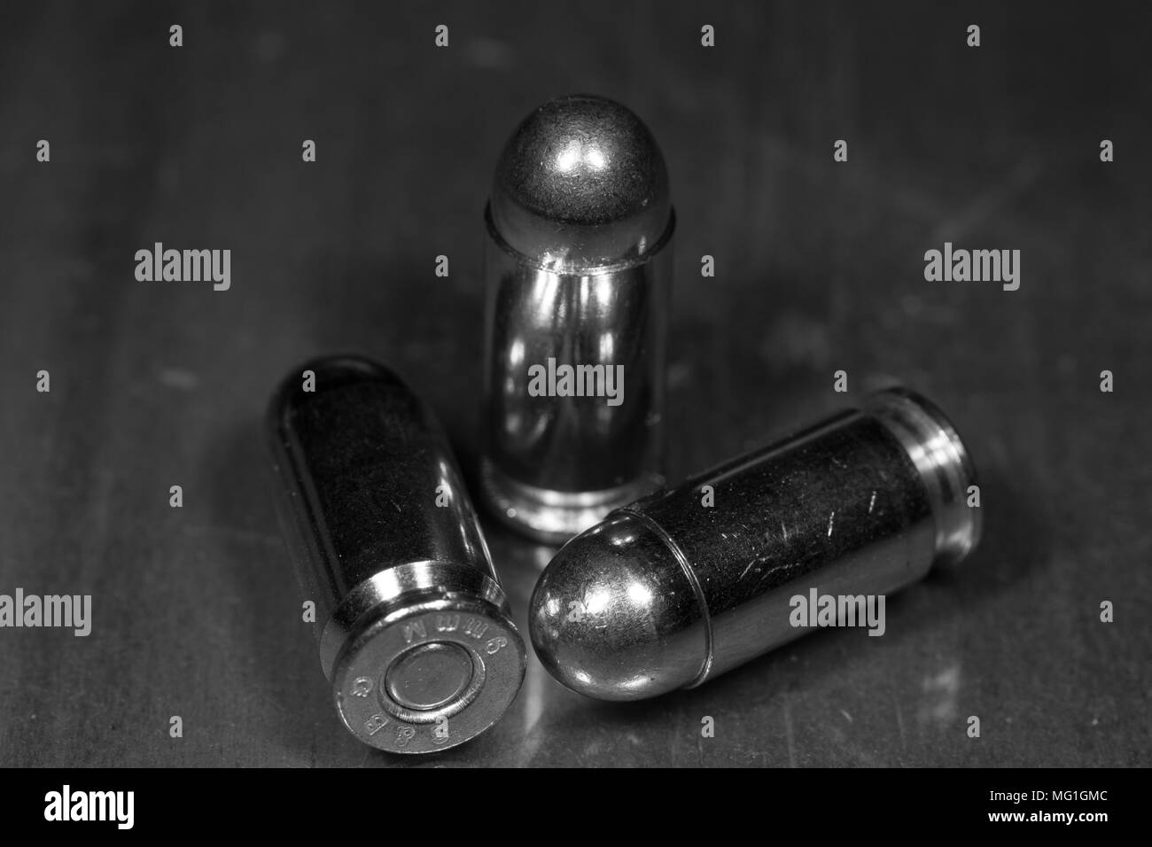 9mm Makarov Ammunition Stock Photo