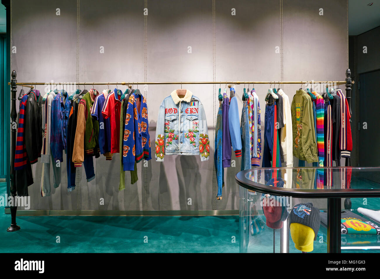 ROME, ITALY - CIRCA NOVEMBER, 2017: Gucci clothing on display at a second  flagship store of Rinascente in Rome Stock Photo - Alamy