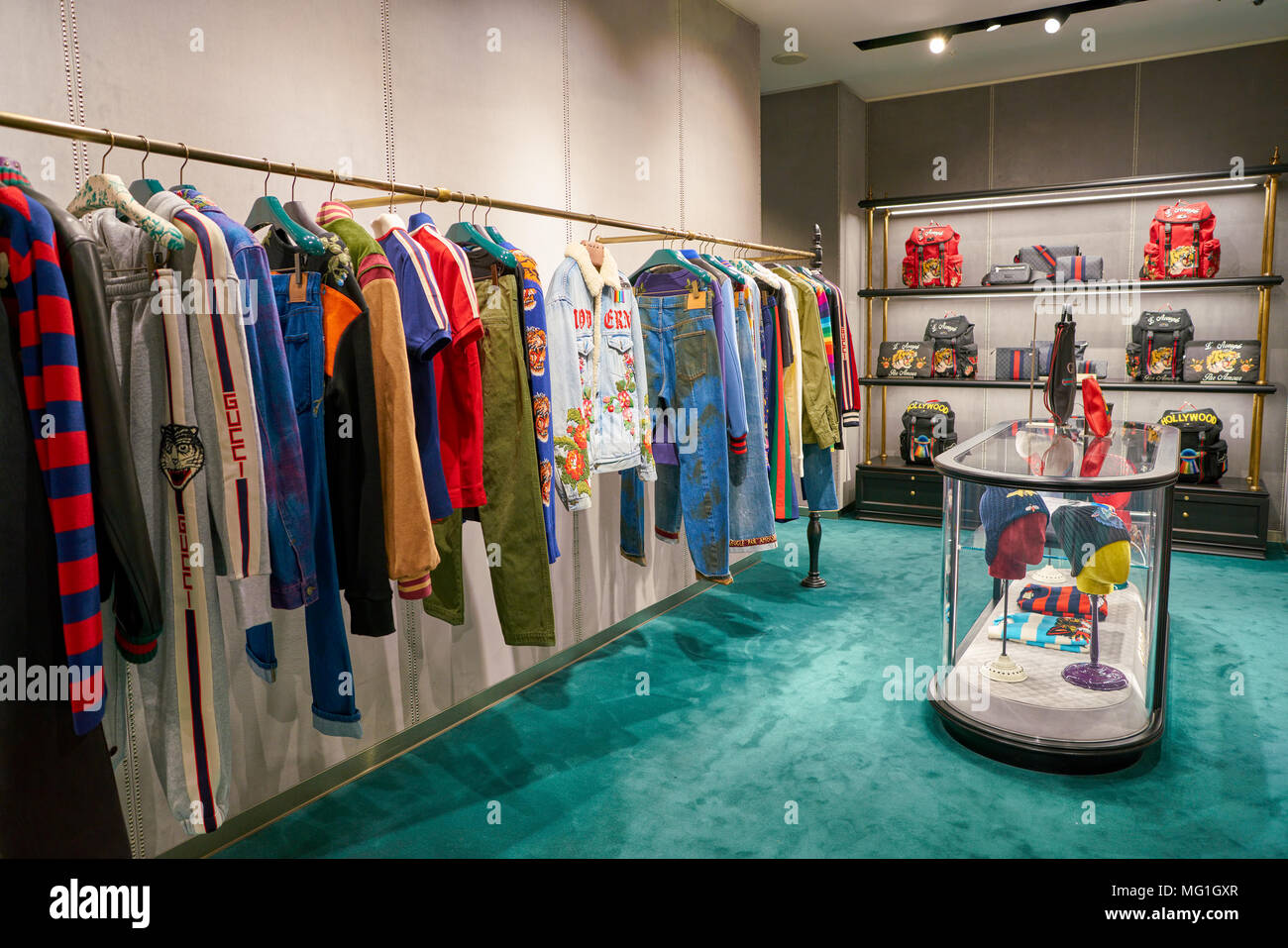 ROME, ITALY - CIRCA NOVEMBER, 2017: Gucci clothing on display at a second  flagship store of Rinascente in Rome Stock Photo - Alamy