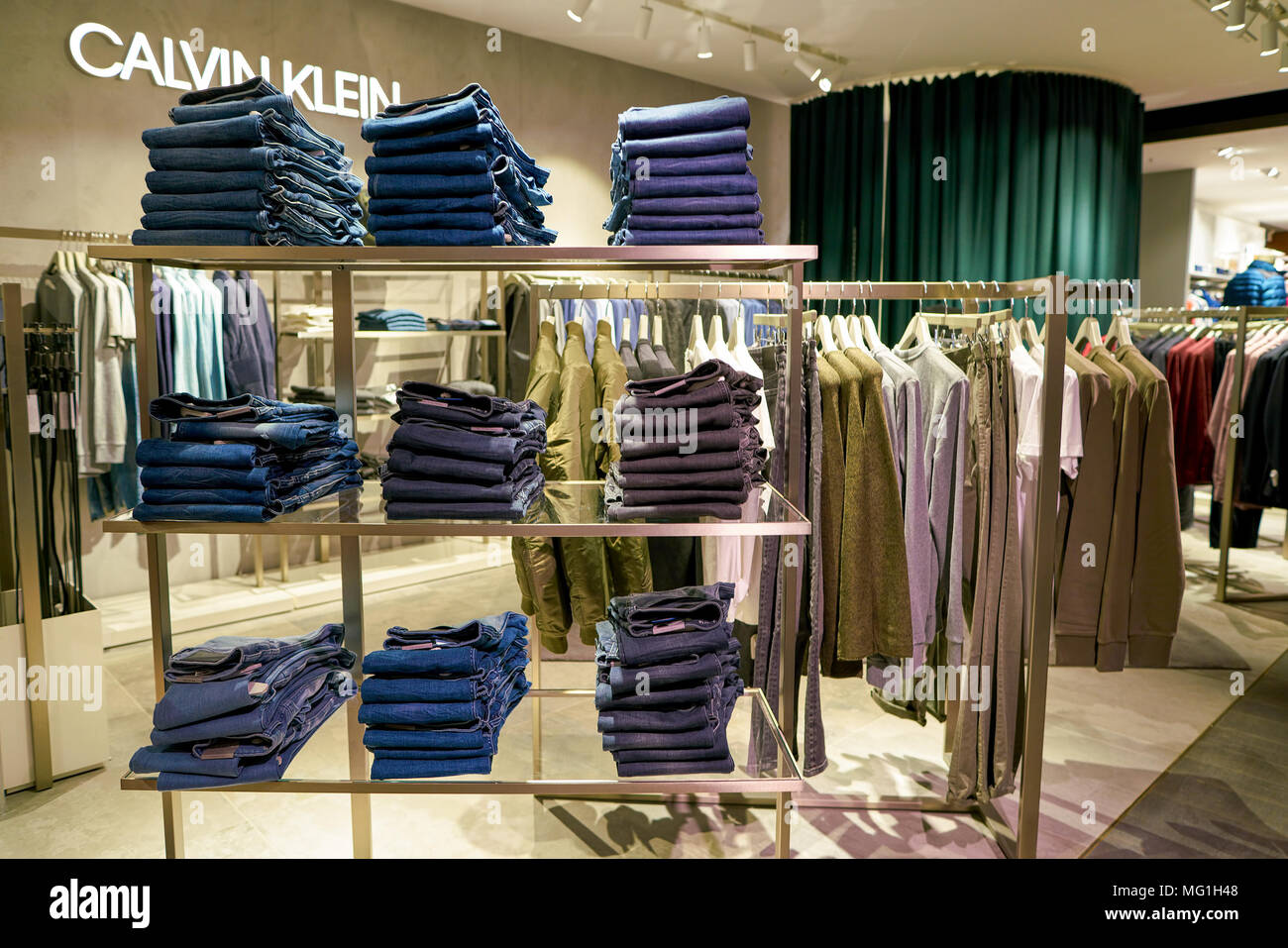 ROME, ITALY - CIRCA NOVEMBER, 2017: Calvin Klein clothing on display at a  second flagship store of Rinascente in Rome Stock Photo - Alamy